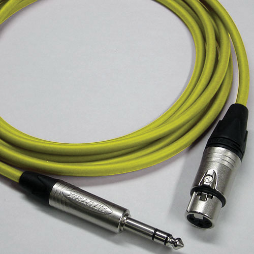 Canare Star Quad 3-Pin XLR Female to 1/4" TRS Male Cable (Yellow, 100')