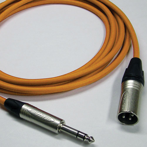 Canare Star Quad 3-Pin XLR Male to 1/4 TRS Male Cable (Orange, 6')
