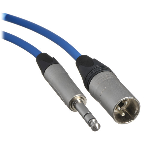 Canare Star Quad 3-Pin XLR Male to 1/4 TRS Male Cable (Blue, 20')