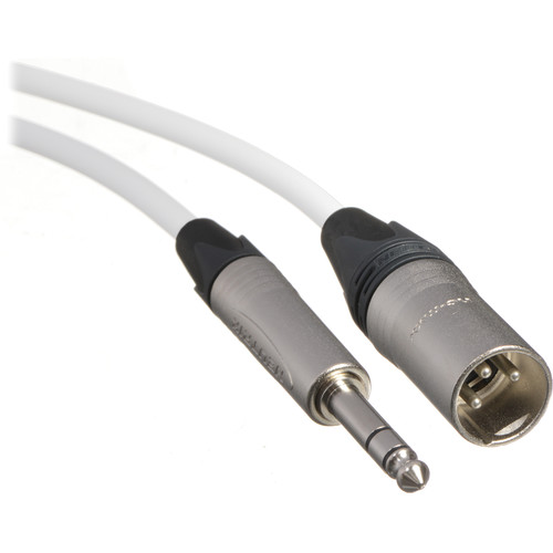 Canare Star Quad 3-Pin XLR Male to 1/4 TRS Male Cable (White, 20')