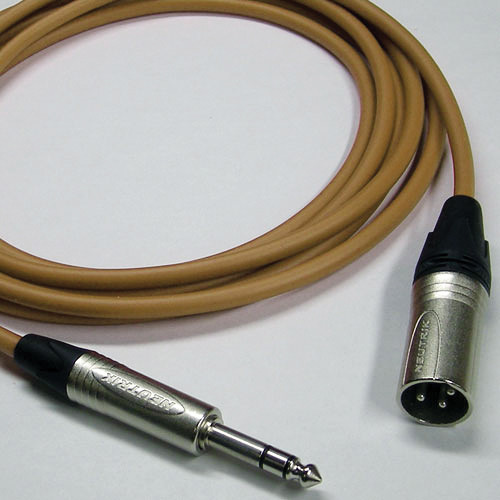 Canare Star Quad 3-Pin XLR Male to 1/4 TRS Male Cable (Brown, 35')