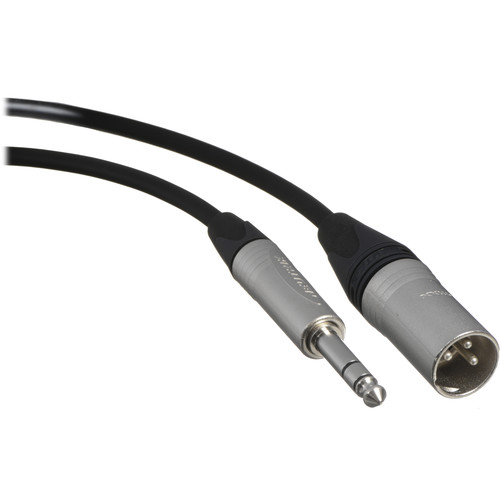 Canare Star Quad 3-Pin XLR Male to 1/4 TRS Male Cable (Black, 40')