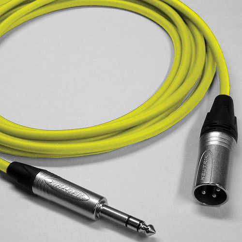 Canare Star Quad 3-Pin XLR Male to 1/4 TRS Male Cable (Yellow, 40')