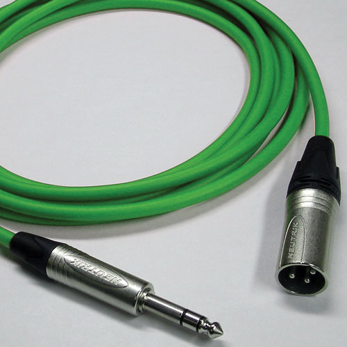 Canare Star Quad 3-Pin XLR Male to 1/4 TRS Male Cable (Green, 50')
