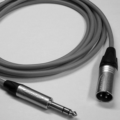 Canare Star Quad 3-Pin XLR Male to 1/4 TRS Male Cable (Gray, 75')