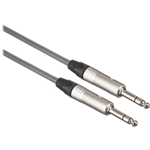 Canare Star Quad 1/4" TRS Male to 1/4" TRS Male Cable (Grey, 3')