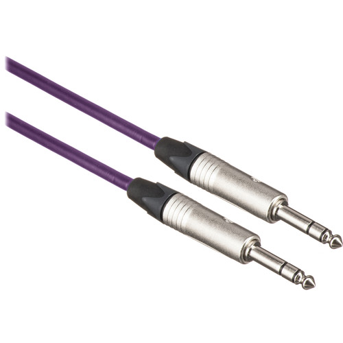 Canare Star Quad 1/4" TRS Male to 1/4" TRS Male Cable (Purple, 10')