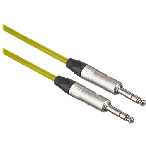 Canare Star Quad 1/4" TRS Male to 1/4" TRS Male Cable (Yellow, 20')