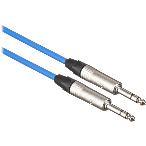 Canare Star Quad 1/4" TRS Male to 1/4" TRS Male Cable (Blue, 40')