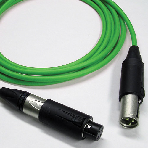 Canare Starquad XLRM Cable with Neutrik Unisex XLRM/XLRF (Green, 3')