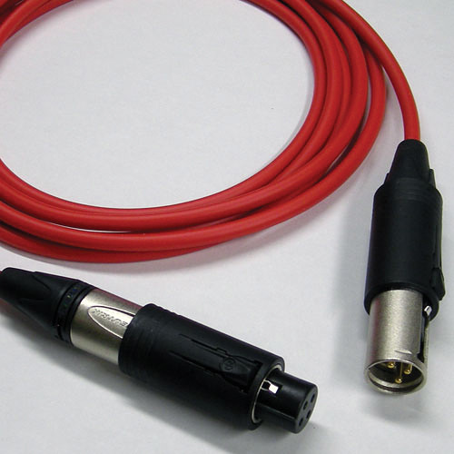 Canare Starquad XLRM Cable with Neutrik Unisex XLRM/XLRF (Red, 3')