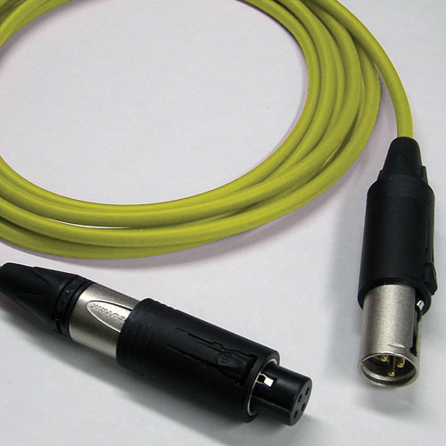 Canare Starquad XLRM Cable with Neutrik Unisex XLRM/XLRF (Yellow, 6')