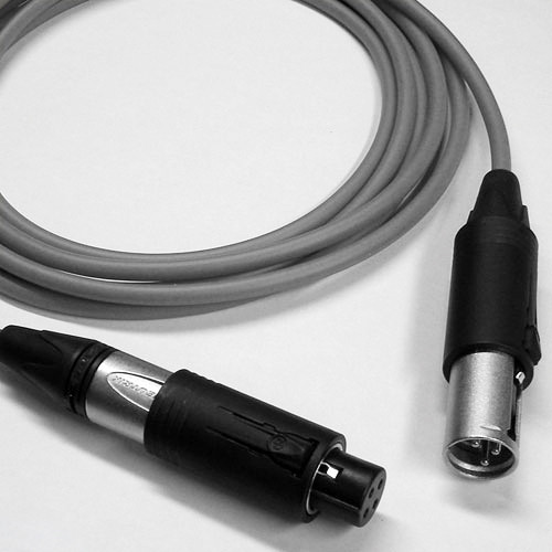 Canare Starquad XLRM Cable with Neutrik Unisex XLRM/XLRF (Grey, 15')