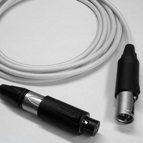 Canare Starquad XLRM Cable with Neutrik Unisex XLRM/XLRF (White, 40')