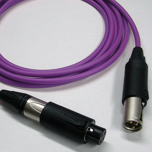 Canare Starquad XLRM Cable with Neutrik Unisex XLRM/XLRF (Purple, 50')