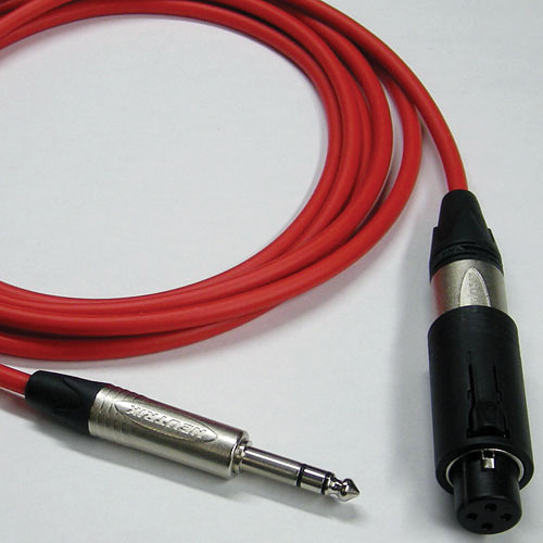 Canare Starquad Unisex XLR-TRSM Cable (Red, 6')