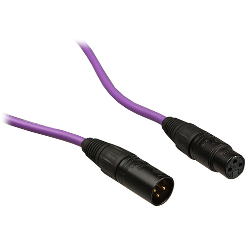 Canare Star Quad L-4E6S Microphone Cable (Purple, 1.5')