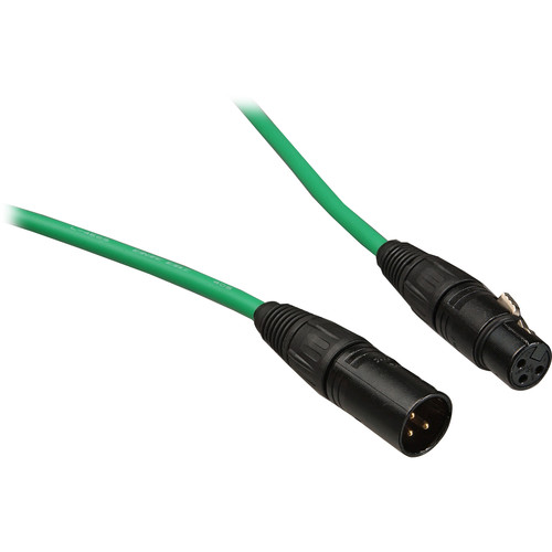 Canare L-4E6S Star Quad XLRM to XLRF Microphone Cable (50', Green)