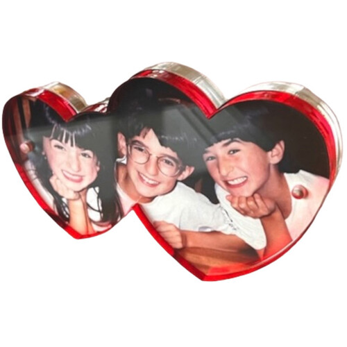 Canetti Design Group Double Heart Magnet Frame (Red and Clear)