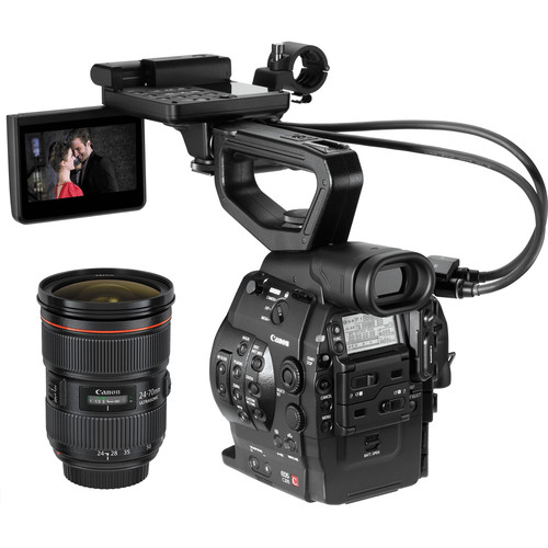 Canon Cinema EOS C300 Camcorder Body with Dual Pixel CMOS AF and 24-70mm f/2.8L II USM Lens (EF Lens Mount)