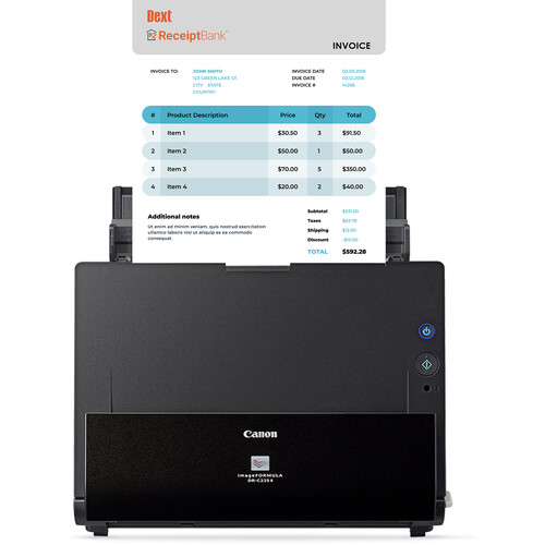 Canon imageFORMULA DR-C225 II Document Scanner with Receipt Bank Software