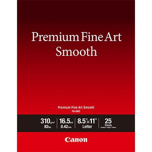 Canon Premium Fine Art Smooth Photo Paper (8.5 x 11", 25 Sheets)
