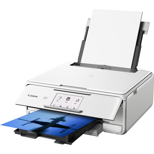 Canon PIXMA TS8120 Wireless All-in-One Inkjet Printer (White)