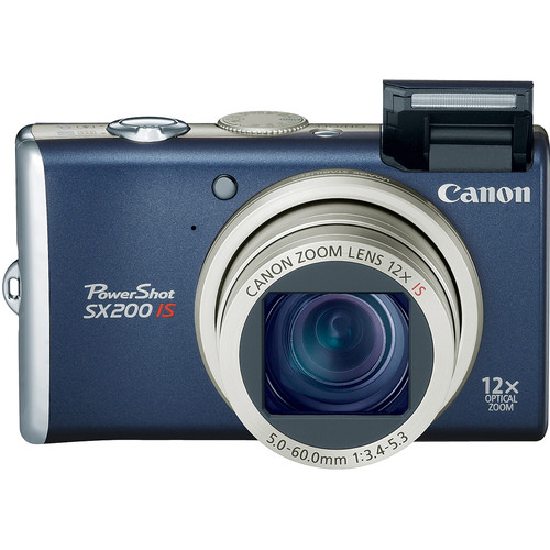 Used Canon PowerShot SX200 IS Digital Camera (Blue) 3510B001 B&H