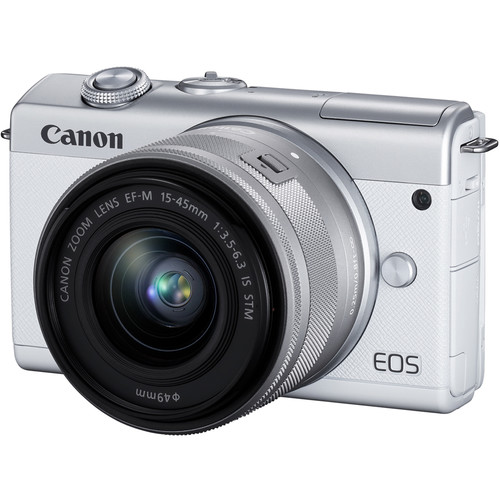 Canon EOS M200 Mirrorless Camera with 15-45mm Lens (White)