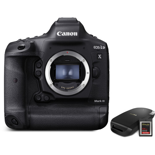 Canon EOS-1D X Mark III DSLR Camera with CFexpress Card and Reader Bundle