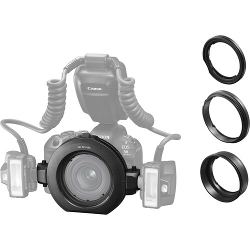 Canon EOS M3 ダブルレンズキット＋マウントアダプター+フラッシュ Canon AD-M1-MA Macro Flash Head Adapter 7626C001 B&H Photo Video