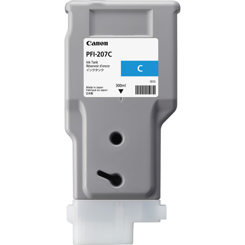 プリンター・複合機 Canon PFI-207 C Canon PFI-207C Cyan Ink Cartridge (300mL) 8790B001AA B&H Photo