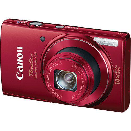 Canon PowerShot ELPH 150 IS Digital Camera (Red)