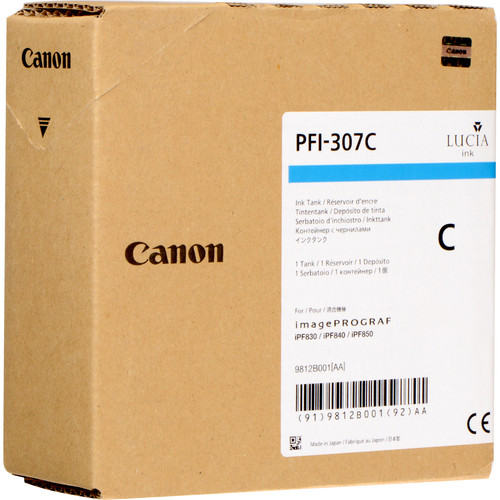Canon PFI-307C Cyan Ink Cartridge (330 mL)