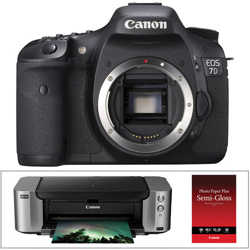 Canon EOS 7D DSLR Camera Kit with PIXMA PRO-100 Inkjet Printer