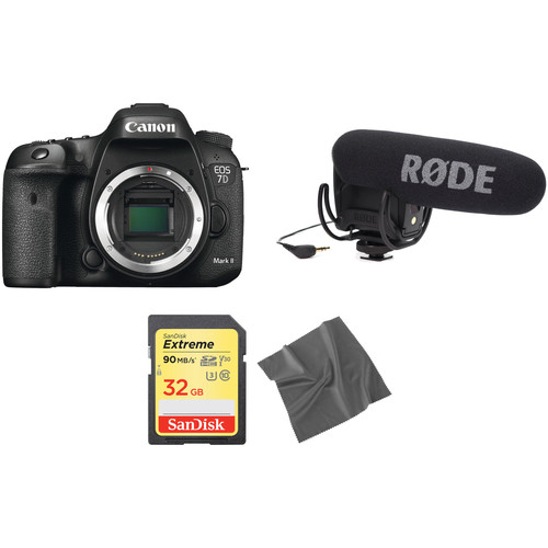 Canon EOS 7D Mark II DSLR Camera with Microphone Kit