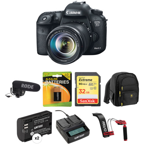Canon EOS 7D Mark II DSLR Camera with 18-135mm Lens and Video Kit