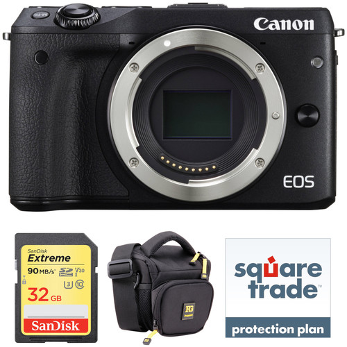 Canon EOS M3 Mirrorless Digital Camera Body Deluxe Kit