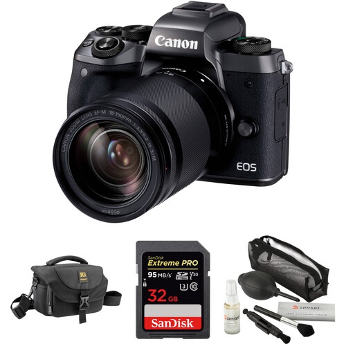 Canon EOS M5 Mirrorless Digital Camera with 18-150mm Lens and Accessories Kit