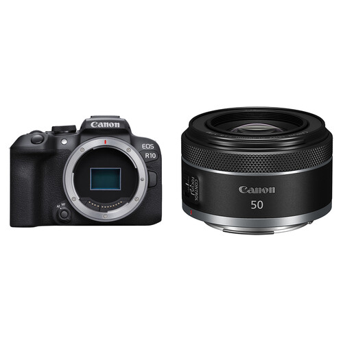 Canon EOS R10 Mirrorless Camera with 50mm f/1.8 Lens for Portrait Photography