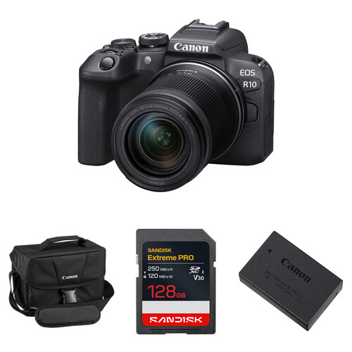 Canon EOS R10 Mirrorless Camera with 18-150mm Lens and Essentials+ Kit