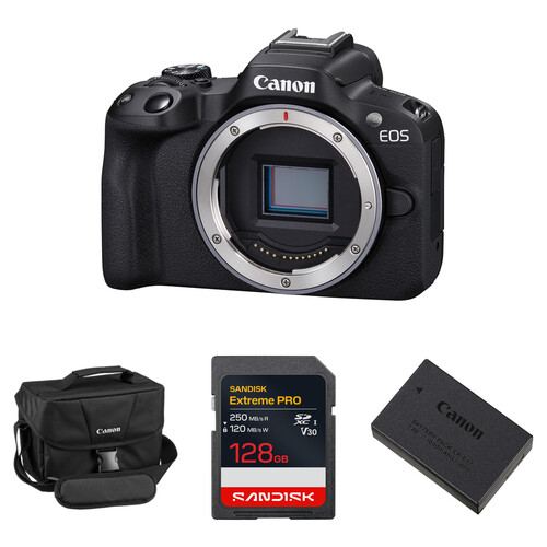 Canon EOS R50 Mirrorless Camera with Essentials+ Kit (Black)
