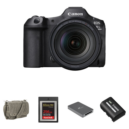 Canon EOS R5 Mark II Mirrorless Camera with 24-105mm f/4 Lens and Essentials+ Kit