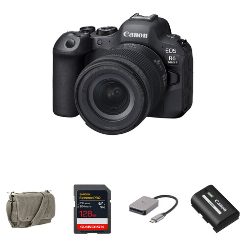 Canon EOS R6 Mark II Mirrorless Camera with 24-105mm f/4-7.1 Lens with Essentials+ Kit