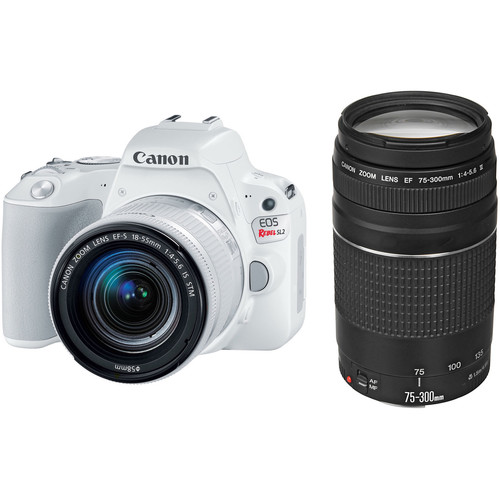 Canon EOS Rebel SL2 DSLR Camera with 18-55mm and 75-300mm Lenses Canon EOS Rebel SL2 DSLR Camera with 18-55mm and 75-300mm Lenses