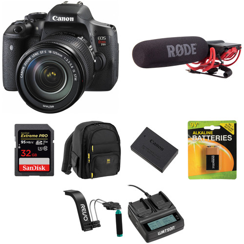 Canon EOS Rebel T6i DSLR Camera with 18-135mm Lens Video Kit