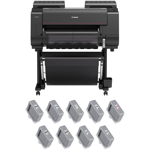 Canon imagePROGRAF PRO-2000 24" Large Format Printer with PFI-1100 LUCIA PRO Ink Tank Bundle