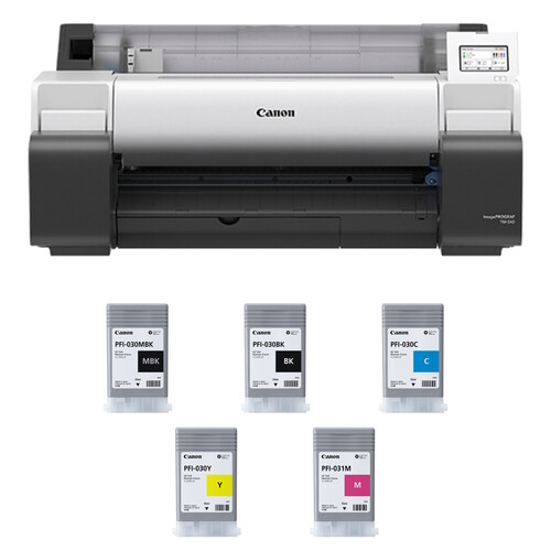 Canon imagePROGRAF TM-240 24" Large Format Printer with PFI-030 5-Color Ink Tank Kit
