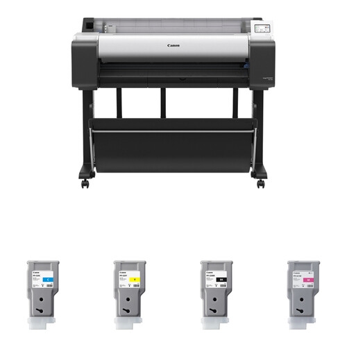 Canon imagePROGRAF TM-350 36" Large Format Printer with One PFI-321M and Three PFI-320 Ink Cartridges Kit