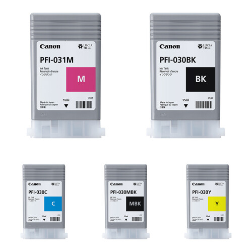 Canon PFI-030 Ink Tank Bundle for Select Canon Large Format Printers